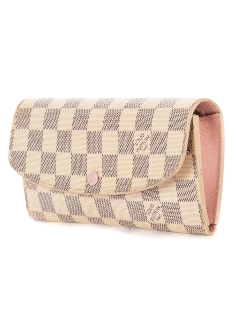 Louis Vuitton Emily Ivory Pink Damier Azur Wallet